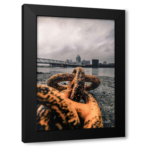 Dont Break Black Modern Wood Framed Art Print with Double Matting by Quillen, Donnie