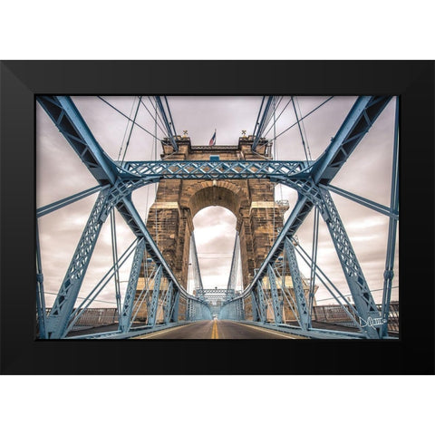 The Blues II Black Modern Wood Framed Art Print by Quillen, Donnie