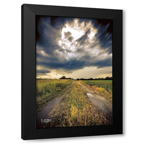 Embrace the Storm I Black Modern Wood Framed Art Print by Quillen, Donnie