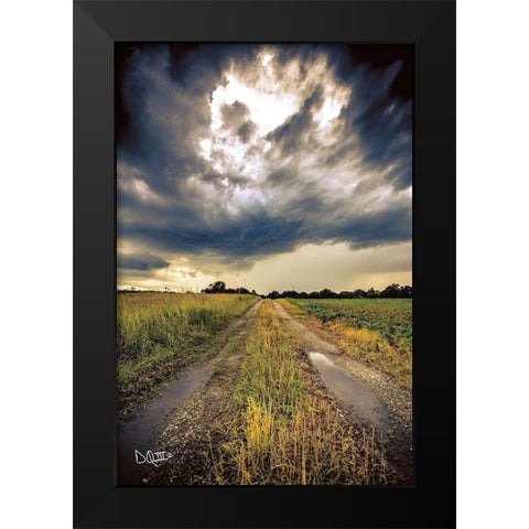 Embrace the Storm I Black Modern Wood Framed Art Print by Quillen, Donnie