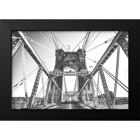 Gray Matter Black Modern Wood Framed Art Print by Quillen, Donnie
