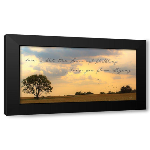 Fear of Falling Black Modern Wood Framed Art Print by Quillen, Donnie