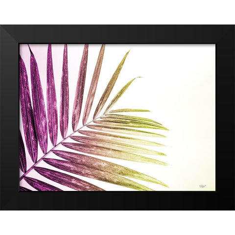 Rainbow Leaf Black Modern Wood Framed Art Print by Quillen, Donnie