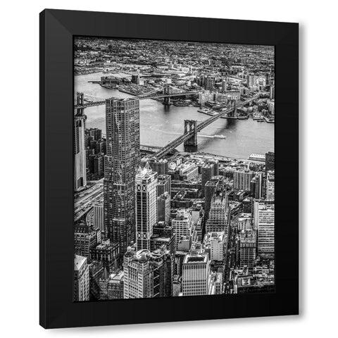 Cityscape Black Modern Wood Framed Art Print by Quillen, Donnie