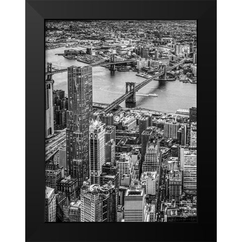 Cityscape Black Modern Wood Framed Art Print by Quillen, Donnie