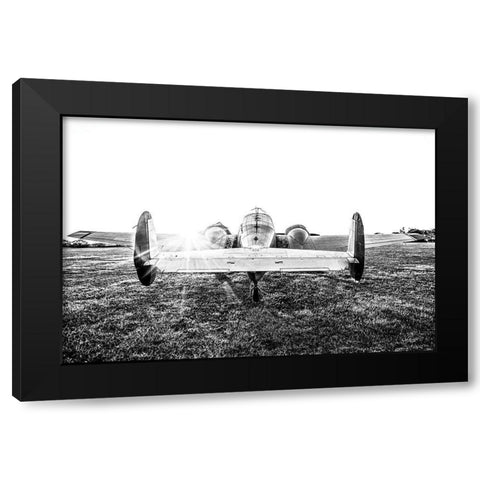 Airport Sunset   Black Modern Wood Framed Art Print by Quillen, Donnie