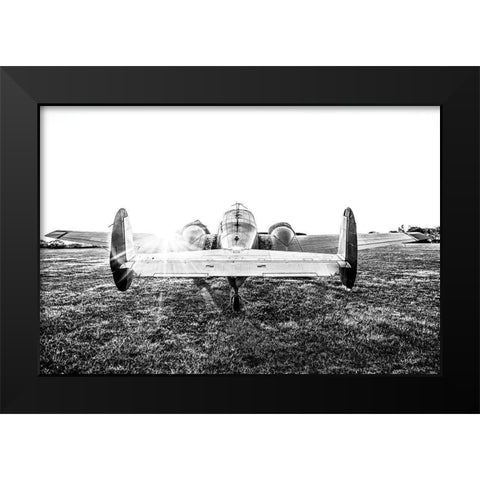 Airport Sunset   Black Modern Wood Framed Art Print by Quillen, Donnie