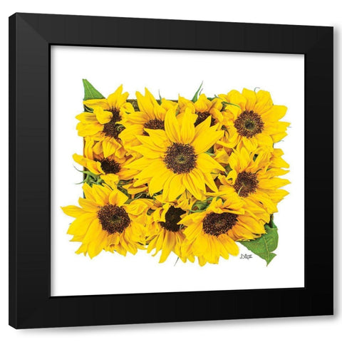Sunflower Bouquet Black Modern Wood Framed Art Print by Quillen, Donnie