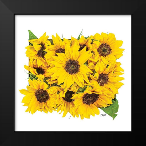 Sunflower Bouquet Black Modern Wood Framed Art Print by Quillen, Donnie