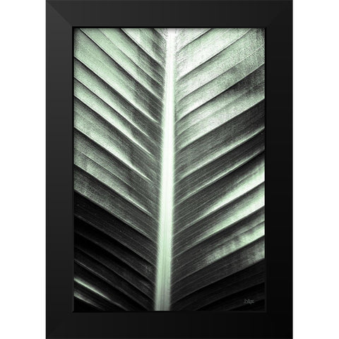 Leaf Lines Black Modern Wood Framed Art Print by Quillen, Donnie