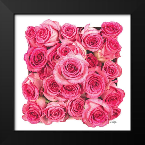 Roses a Plenty Black Modern Wood Framed Art Print by Quillen, Donnie