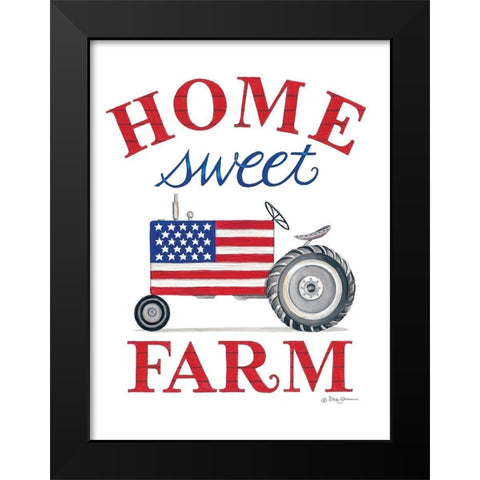 Home Sweet Farm Black Modern Wood Framed Art Print by Strain, Deb