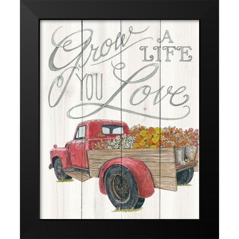 Find Joy Black Modern Wood Framed Art Print by Strain, Deb