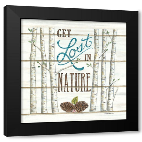 Get Lost in Nature Black Modern Wood Framed Art Print with Double Matting by Strain, Deb