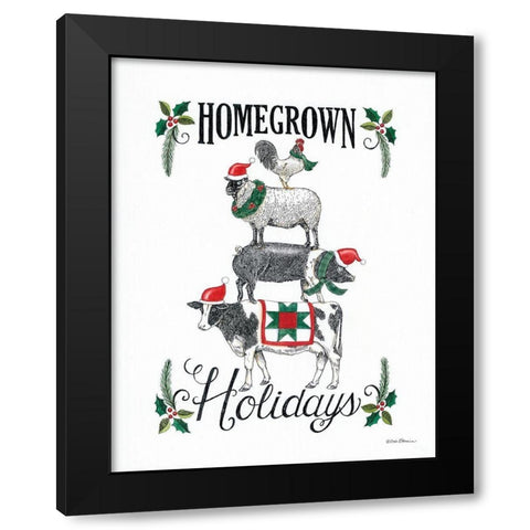 Homegrown Holidays      Black Modern Wood Framed Art Print with Double Matting by Strain, Deb