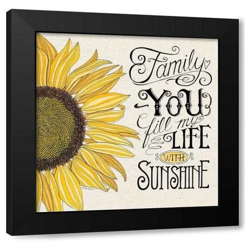 Fill My Life With Sunshine Black Modern Wood Framed Art Print with Double Matting by Strain, Deb