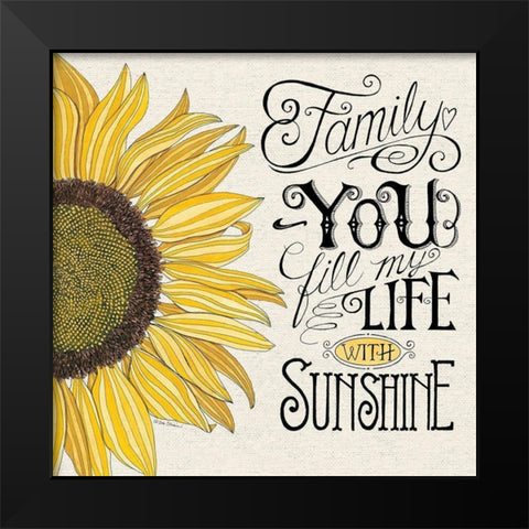 Fill My Life With Sunshine Black Modern Wood Framed Art Print by Strain, Deb