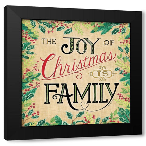 Joy of Christmas  Black Modern Wood Framed Art Print by Strain, Deb