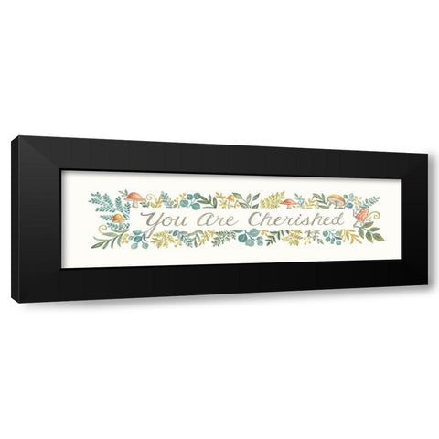 You Are Cherished Black Modern Wood Framed Art Print by Strain, Deb
