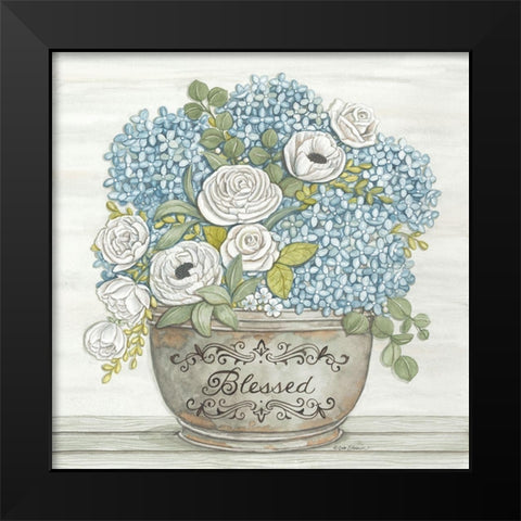 Blessed Black Modern Wood Framed Art Print by Strain, Deb