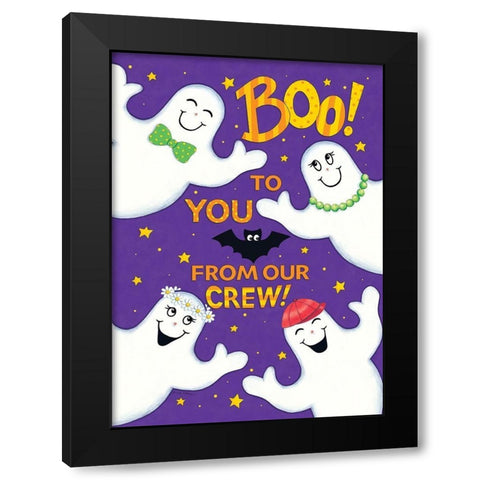 Boo Crew Black Modern Wood Framed Art Print with Double Matting by Strain, Deb