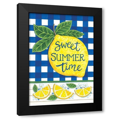 Sweet Summertime Black Modern Wood Framed Art Print with Double Matting by Deb Strain