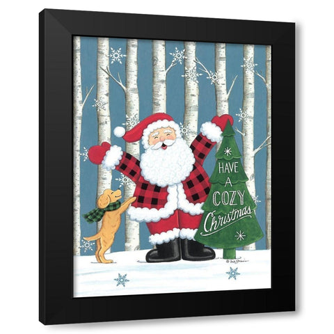 Have a Cozy Christmas Black Modern Wood Framed Art Print by Deb Strain