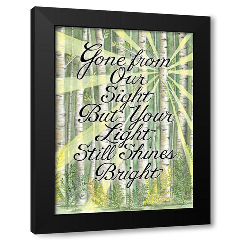 Gone From Our Sight Black Modern Wood Framed Art Print by Strain, Deb
