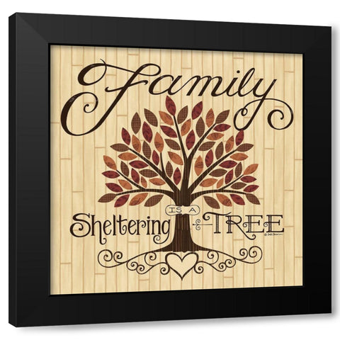 Sheltering Tree Black Modern Wood Framed Art Print by Strain, Deb
