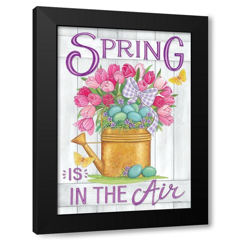Spring is in the Air Black Modern Wood Framed Art Print by Strain, Deb