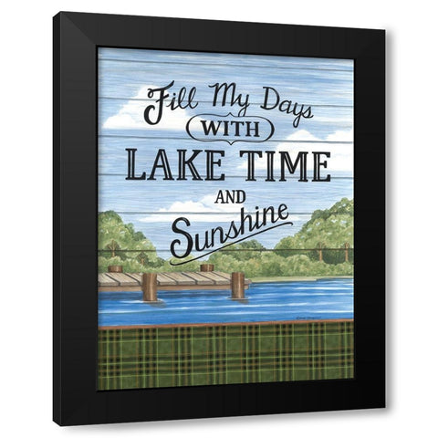 Filly My Days with Lake Time Black Modern Wood Framed Art Print by Strain, Deb