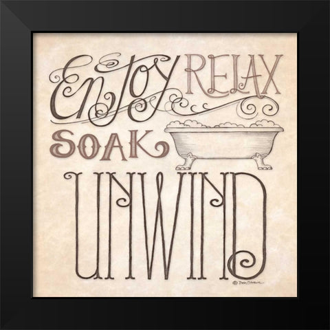 Soak and Unwind Black Modern Wood Framed Art Print by Strain, Deb