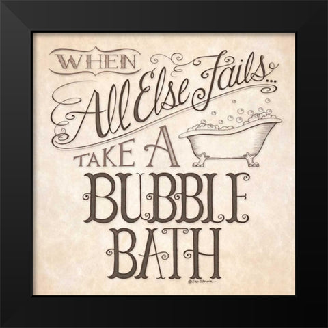 When All Else Fails Black Modern Wood Framed Art Print by Strain, Deb