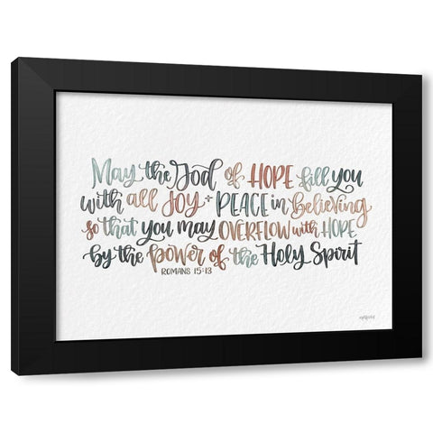 God of Hope Black Modern Wood Framed Art Print with Double Matting by Imperfect Dust