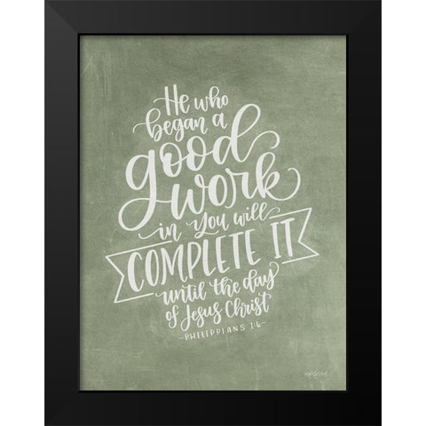 Good Work Black Modern Wood Framed Art Print by Imperfect Dust