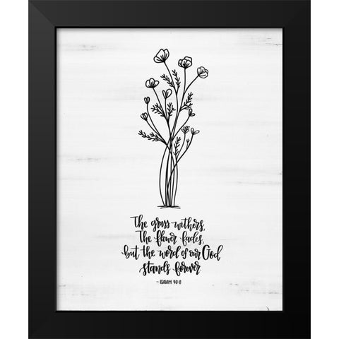 Word of Our God  Black Modern Wood Framed Art Print by Imperfect Dust