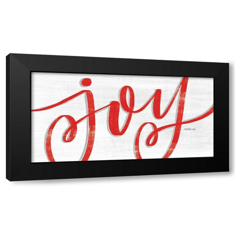 Joy Black Modern Wood Framed Art Print with Double Matting by Imperfect Dust