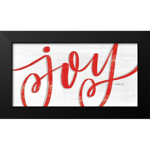 Joy Black Modern Wood Framed Art Print by Imperfect Dust