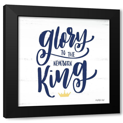 Newborn King Black Modern Wood Framed Art Print with Double Matting by Imperfect Dust