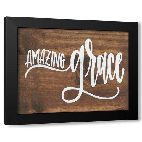 Amazing Grace Black Modern Wood Framed Art Print with Double Matting by Imperfect Dust