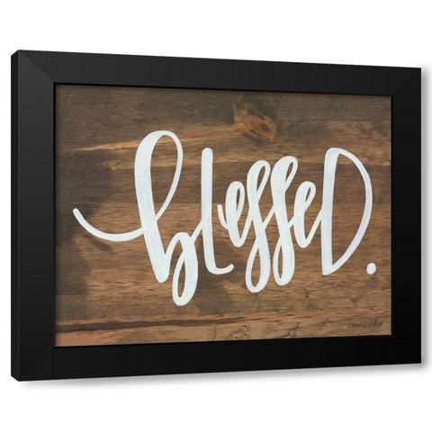 Blessed Black Modern Wood Framed Art Print with Double Matting by Imperfect Dust