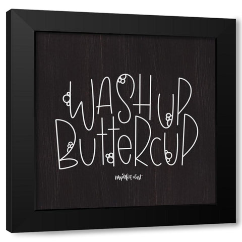Wash Up Buttercup Black Modern Wood Framed Art Print with Double Matting by Imperfect Dust
