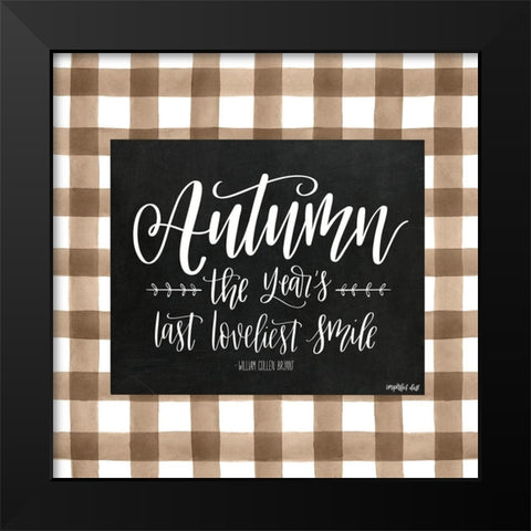 Autumn Black Modern Wood Framed Art Print by Imperfect Dust