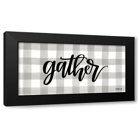 Gather Black Modern Wood Framed Art Print with Double Matting by Imperfect Dust