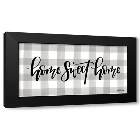 Home Sweet Home Black Modern Wood Framed Art Print with Double Matting by Imperfect Dust