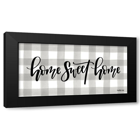 Home Sweet Home Black Modern Wood Framed Art Print by Imperfect Dust