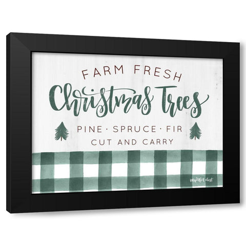 Farm Fresh Christmas Trees  Black Modern Wood Framed Art Print with Double Matting by Imperfect Dust