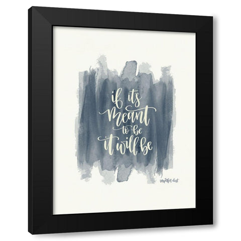 Meant to Be Black Modern Wood Framed Art Print by Imperfect Dust