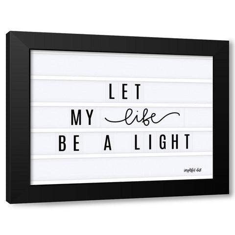 Be a Light Black Modern Wood Framed Art Print with Double Matting by Imperfect Dust