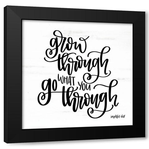 Grow Through Black Modern Wood Framed Art Print with Double Matting by Imperfect Dust